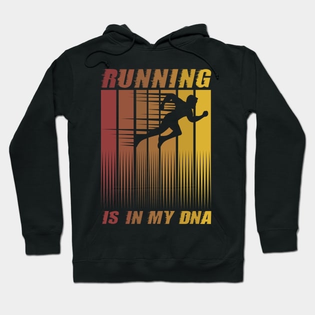 Running is in my DNA fitness exercise workout Hoodie by Enriched by Art